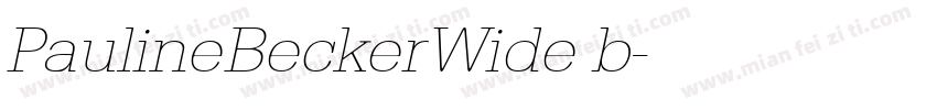 PaulineBeckerWide b字体转换